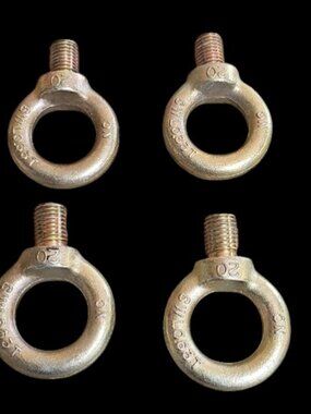 Set of 4 Zinc-Plated Eye Bolts - Heavy Duty Ring Eyes Rigging SWL/0.63T 20